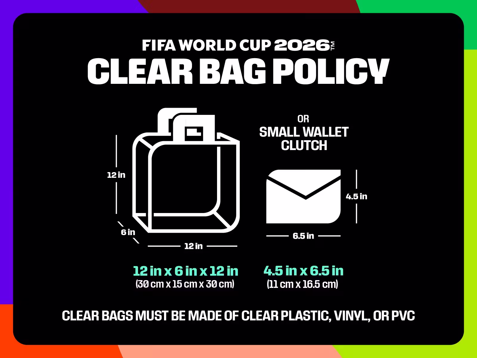 FIFA bag policy for MetLife Stadium